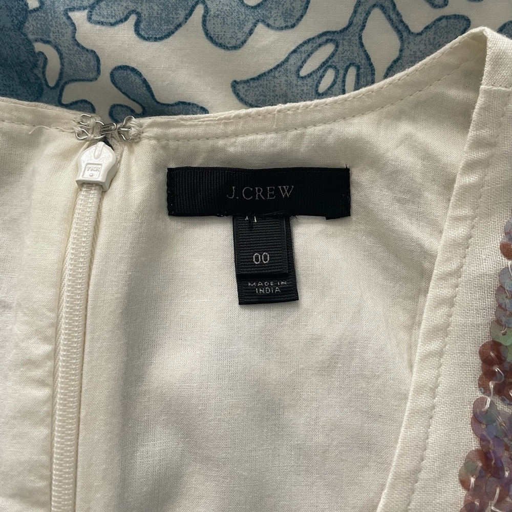 EEUC jcrew linen sequin shift dress - Picture 2 of 5